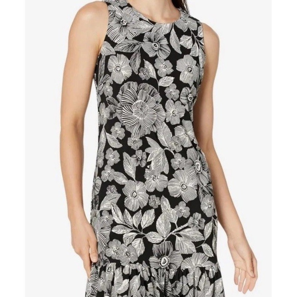 Tommy Hilfiger Dress Sz 10 Floral Jersey Stretch Sleeveless